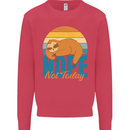 Sloth Nope Not Today Funny Lazy Kids Sweatshirt Jumper Heliconia