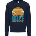 Sloth Nope Not Today Funny Lazy Kids Sweatshirt Jumper Navy Blue