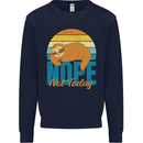 Sloth Nope Not Today Funny Lazy Kids Sweatshirt Jumper Navy Blue