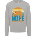 Sloth Nope Not Today Funny Lazy Kids Sweatshirt Jumper Sports Grey