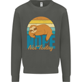 Sloth Nope Not Today Funny Lazy Kids Sweatshirt Jumper Storm Grey