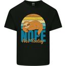 Sloth Nope Not Today Funny Lazy Kids T-Shirt Childrens Black