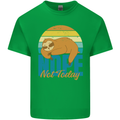 Sloth Nope Not Today Funny Lazy Kids T-Shirt Childrens Irish Green