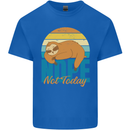Sloth Nope Not Today Funny Lazy Kids T-Shirt Childrens Royal Blue