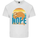 Sloth Nope Not Today Funny Lazy Kids T-Shirt Childrens White
