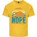 Sloth Nope Not Today Funny Lazy Kids T-Shirt Childrens Yellow