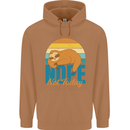Sloth Nope Not Today Funny Lazy Mens 80% Cotton Hoodie Caramel Latte