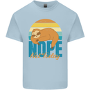 Sloth Nope Not Today Funny Lazy Mens Cotton T-Shirt Tee Top Light Blue