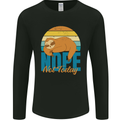 Sloth Nope Not Today Funny Lazy Mens Long Sleeve T-Shirt Black
