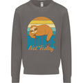 Sloth Nope Not Today Funny Lazy Mens Sweatshirt Jumper Charcoal