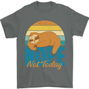 Sloth Nope Not Today Funny Lazy Mens T-Shirt 100% Cotton Charcoal