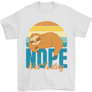 Sloth Nope Not Today Funny Lazy Mens T-Shirt 100% Cotton White
