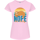 Sloth Nope Not Today Funny Lazy Womens Petite Cut T-Shirt Light Pink