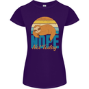Sloth Nope Not Today Funny Lazy Womens Petite Cut T-Shirt Purple