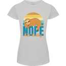 Sloth Nope Not Today Funny Lazy Womens Petite Cut T-Shirt Sports Grey