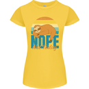 Sloth Nope Not Today Funny Lazy Womens Petite Cut T-Shirt Yellow