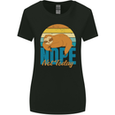 Sloth Nope Not Today Funny Lazy Womens Wider Cut T-Shirt Black