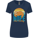 Sloth Nope Not Today Funny Lazy Womens Wider Cut T-Shirt Navy Blue