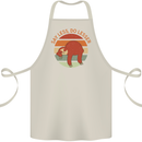 Sloth Say Less Do Lesser Funny Slogan Cotton Apron 100% Organic Natural