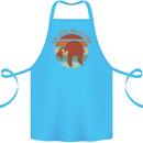Sloth Say Less Do Lesser Funny Slogan Cotton Apron 100% Organic Turquoise
