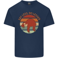 Sloth Say Less Do Lesser Funny Slogan Kids T-Shirt Childrens Navy Blue