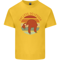 Sloth Say Less Do Lesser Funny Slogan Kids T-Shirt Childrens Yellow