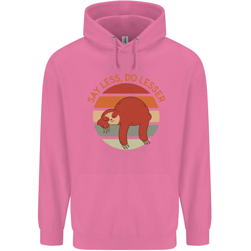 Sloth Say Less Do Lesser Funny Slogan Mens 80% Cotton Hoodie Azelea