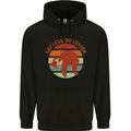 Sloth Say Less Do Lesser Funny Slogan Mens 80% Cotton Hoodie Black