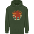 Sloth Say Less Do Lesser Funny Slogan Mens 80% Cotton Hoodie Forest Green