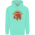 Sloth Say Less Do Lesser Funny Slogan Mens 80% Cotton Hoodie Peppermint