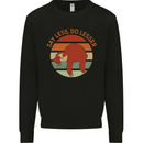 Sloth Say Less Do Lesser Funny Slogan Mens Sweatshirt Jumper Black