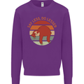 Sloth Say Less Do Lesser Funny Slogan Mens Sweatshirt Jumper Purple