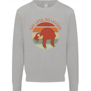 Sloth Say Less Do Lesser Funny Slogan Mens Sweatshirt Jumper Sports Grey