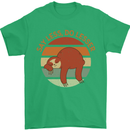 Sloth Say Less Do Lesser Funny Slogan Mens T-Shirt Cotton Gildan Irish Green