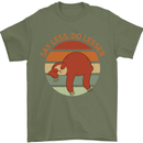 Sloth Say Less Do Lesser Funny Slogan Mens T-Shirt Cotton Gildan Military Green