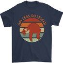 Sloth Say Less Do Lesser Funny Slogan Mens T-Shirt Cotton Gildan Navy Blue