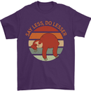 Sloth Say Less Do Lesser Funny Slogan Mens T-Shirt Cotton Gildan Purple