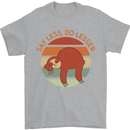 Sloth Say Less Do Lesser Funny Slogan Mens T-Shirt Cotton Gildan Sports Grey
