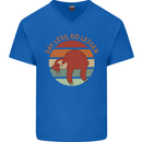 Sloth Say Less Do Lesser Funny Slogan Mens V-Neck Cotton T-Shirt Royal Blue