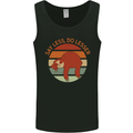 Sloth Say Less Do Lesser Funny Slogan Mens Vest Tank Top Black