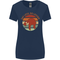 Sloth Say Less Do Lesser Funny Slogan Womens Wider Cut T-Shirt Navy Blue