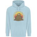 Sloth Tested Positive For Tired Funny Lazy Childrens Kids Hoodie Light Blue