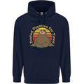 Sloth Tested Positive For Tired Funny Lazy Childrens Kids Hoodie Navy Blue