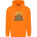 Sloth Tested Positive For Tired Funny Lazy Childrens Kids Hoodie Orange