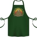 Sloth Tested Positive For Tired Funny Lazy Cotton Apron 100% Organic Forest Green