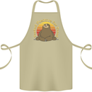 Sloth Tested Positive For Tired Funny Lazy Cotton Apron 100% Organic Khaki