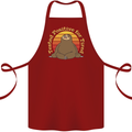 Sloth Tested Positive For Tired Funny Lazy Cotton Apron 100% Organic Maroon