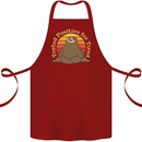 Sloth Tested Positive For Tired Funny Lazy Cotton Apron 100% Organic Maroon