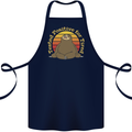 Sloth Tested Positive For Tired Funny Lazy Cotton Apron 100% Organic Navy Blue
