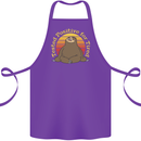 Sloth Tested Positive For Tired Funny Lazy Cotton Apron 100% Organic Purple